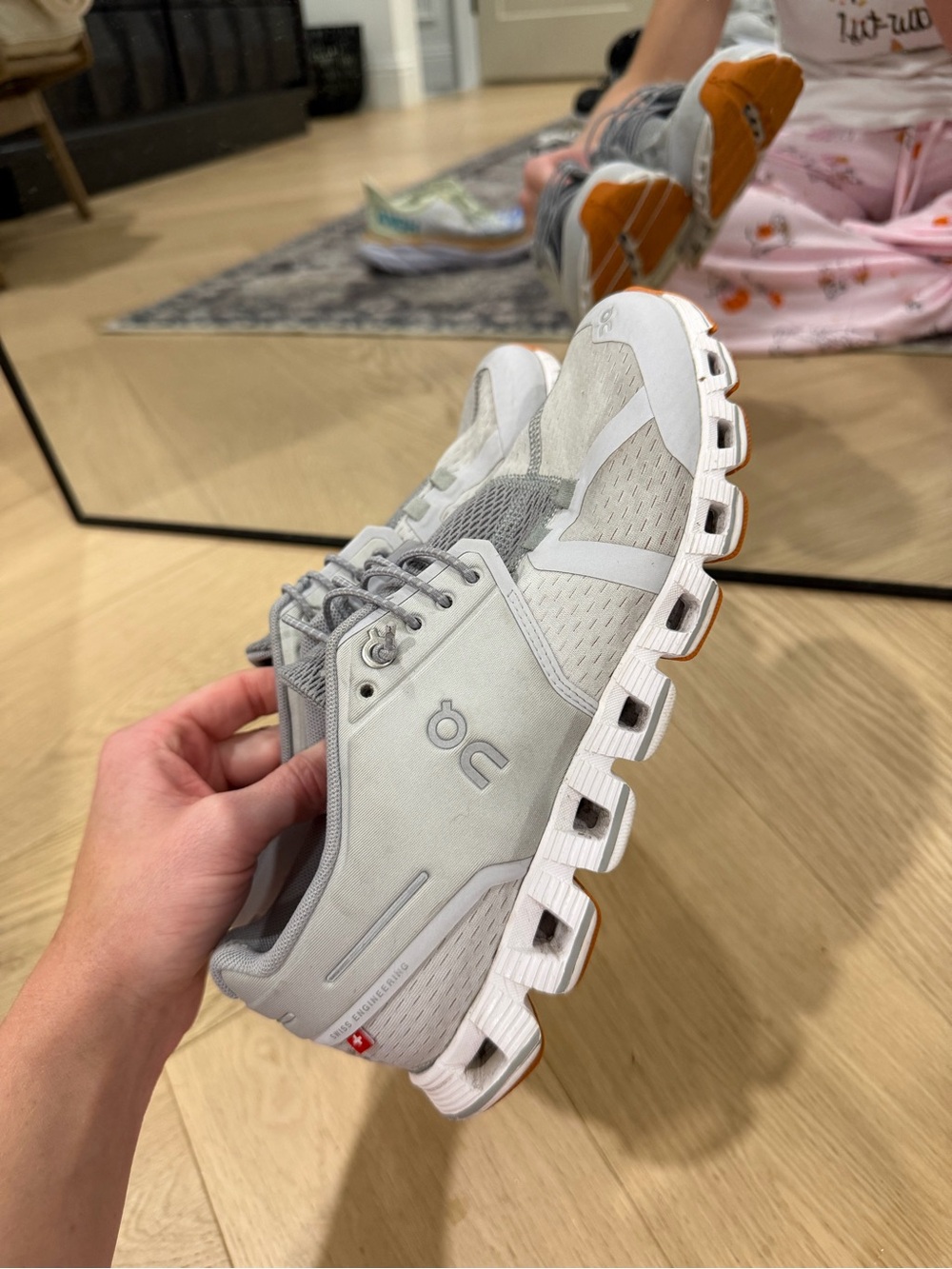 On Running Women's Cloud Shoes in Light Gray